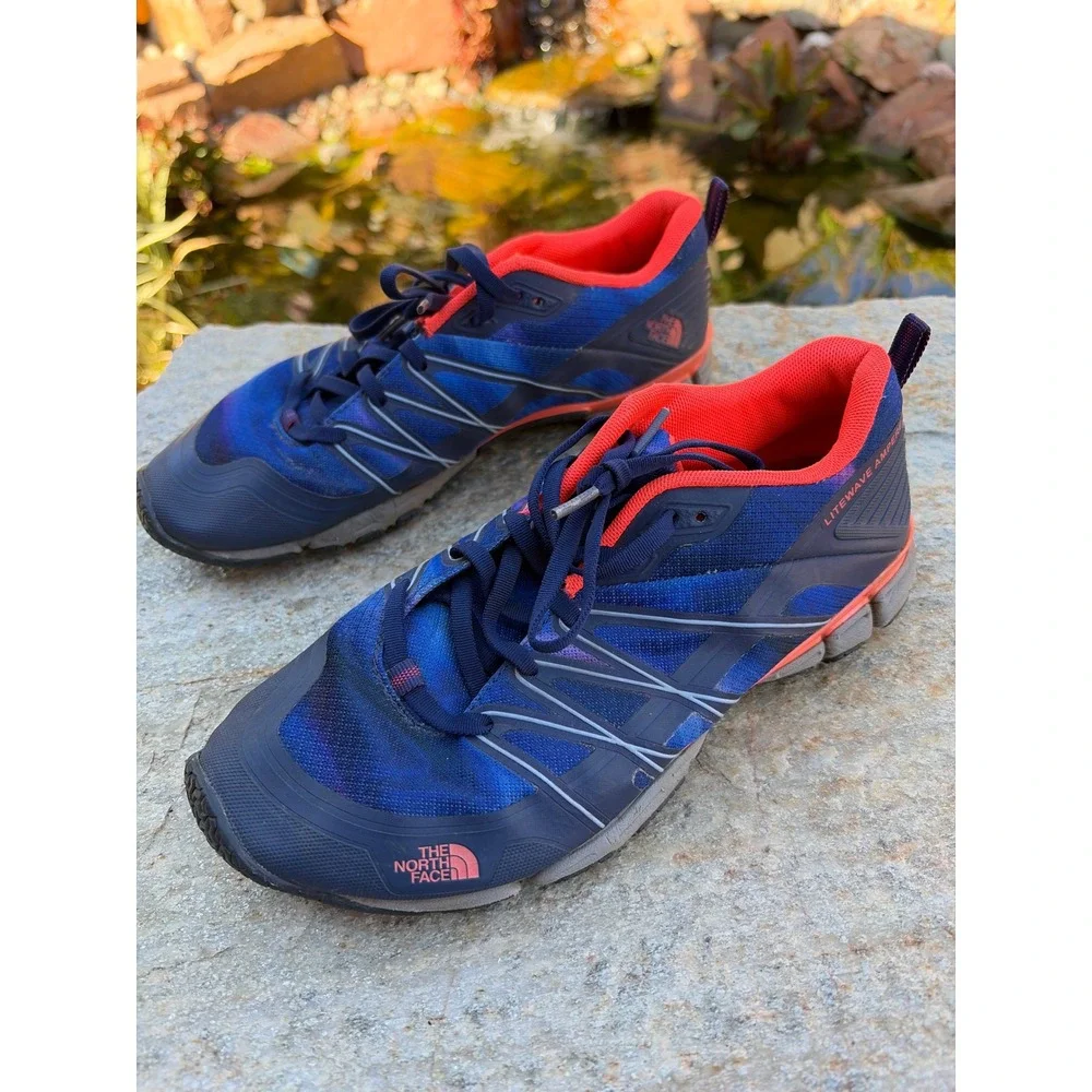 The North Face Litewave‎ Ampere Womens 7.5 Blue Orange Training Shoes NF00CXU1